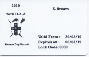 Sixteen Day Holiday Permit